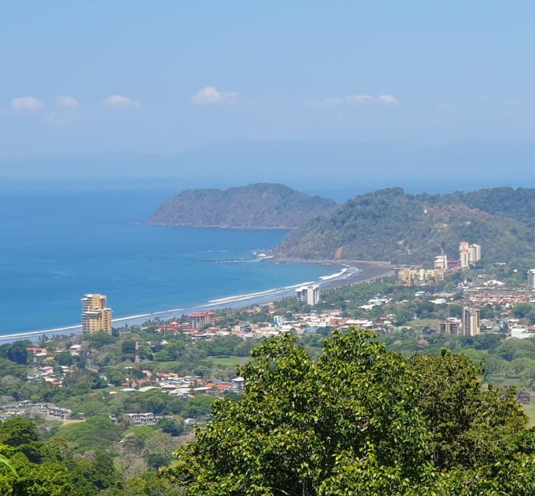Enjoy a stunning view of Jacó Bay from the Cerro Fresco hills